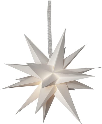 Star Trading 3D papieren ster 'December', 18 punten, wit, Ø 45 cm