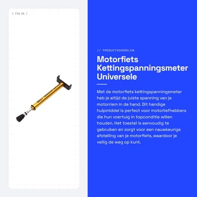 Dailygoods- Kettingspanningsmeter Universeel Ontwerp - Riemspanningsmeter - Metalen Gereedschap - Nauwkeurige Instelling - 10 Lb - Rubber Buffer