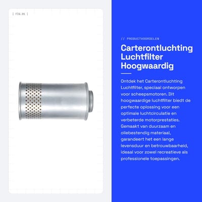 Dailygoods- Luchtfilter Hoogwaardig Metaal - Scheepsmotor - Oliebestendig - Eenvoudige Installatie - Verbeterde Veiligheid - Model AF26188 - Motorfilter