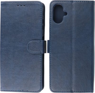 Hoesje Geschikt voor Samsung Galaxy A06 - Book Case Telefoonhoesje - Kaarthouder Portemonnee Hoesje - Wallet Case - Navy