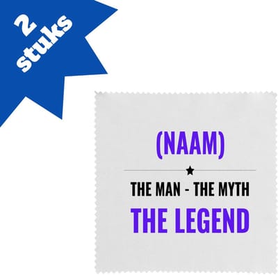Akyol - the man the myth the legend met je eigen naam brillendoekjes - Legendary - iemand die een legend is - de man - myth - mythe - legendarisch - verjaardagscadeau - verjaardag - cadeau - kado - geschenk - gift - 17,8 bij 17,8 cm - 2 stuks