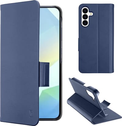 Cellularline Book Hoesje - Geschikt voor Samsung Galaxy A17 - Met Pasjes & Standfunctie - Blauw