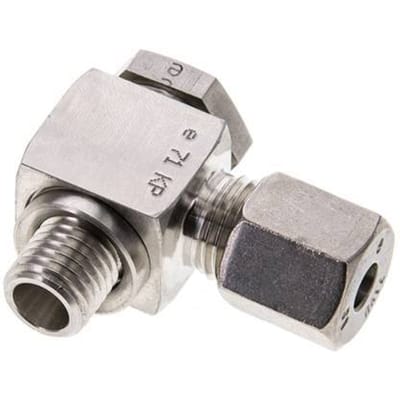 6S & M12x1.5 RVS Swivel Joint Snijringkoppeling Buitendraad 400bar Draaibaar ISO 8434-1