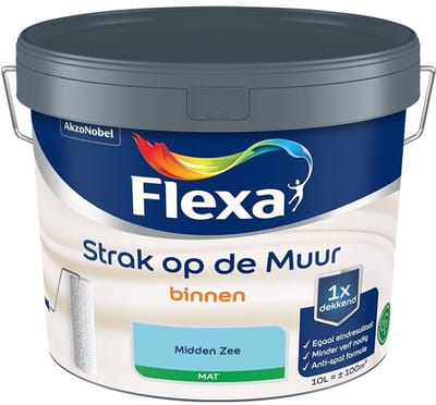 Flexa - Strak Op De Muur Binnen Mat - Midden Zee - Mengverf - 10 L