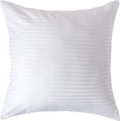 Homescapes Satijn Streep Katoen Kussensloop 60x60 cm – Wit – 100% Egyptisch Katoen – Draaddichtheid 330