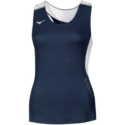 Mizuno Premium Jpn Mouwloos T-shirt Blauw L Vrouw