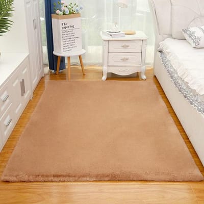 Pluche Woonkamer Groot Tapijt Witte Tapijten Decoratie Voor Kinderkamer Antislipmat Harige Pluizige Meisje Slaapkamer Nachtkastje Matten 40x40cm 15x15inch