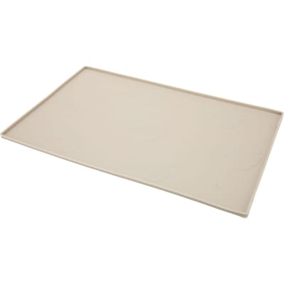 Voermat voor huisdieren Puppy Patroon Waterdicht Slipvast Kleine Voedselkwaliteit Siliconen Hondervoer Mat voor Vloeren Beige beige