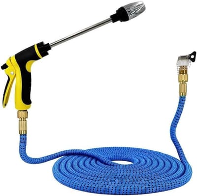 Tuinslang - Uittrekbare slang - Tuin besproeien - Knoopvrij en lichtgewicht - 50 voet - Blauw-zwart