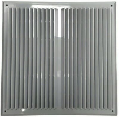Ventilatierooster - Ontluchtingskap - Muur Afdekken - Met Vliegenscherm - 450x450mm - Grijs