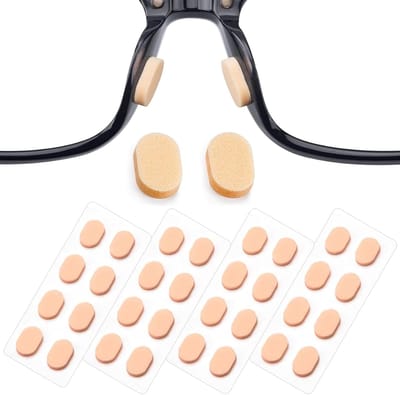 16 Paar - Universele Bril Neus Kussen voor Brillen - Zelfklevend - Bril Pads - Neusvleugels - Spons-neuspads - Zacht Schuim Neuspads - 1.5mm - Beige