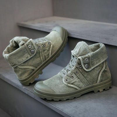 Heren Casual laarzen High-top Canvas Schoenen Mode Heren Grijs groen Ademend Sport Sneakers Mannelijke Trainer Skateboard Trend Schoenen 45 39 gray