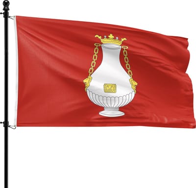 VlagDirect - Vlissingen vlag - Gemeente Vlissingen vlag - 90 x 150 cm.