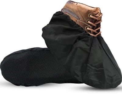 Herbruikbare waterdichte schoenovertrekken - 4-pack (2 paar) - Regenschoenovertrekken voor mannen en vrouwen, one size fits all, tot maten 42-47, recyclebaar voor bescherming binnen en buiten, wasbaar en duurzaam