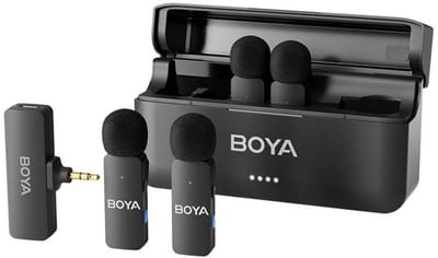 BOYA BY-V4 microfoon Zwart Microfoon met bevestigingsclip