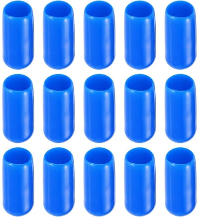 Dailygoods- Eindkappen 100 Stuks - Rubber - Bescherming voor Schroef/Bout - Roestpreventie - Stofisolatie - Binnendiameter 5 mm - Blauw - Beschermkappen