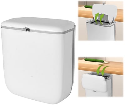 Hangende Keukenprullenbak 10 Liter - Ideaal voor Keukenafval en Compost