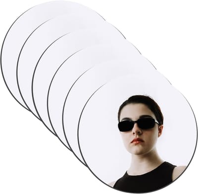 Ronde Spiegel van 24 cm voor Wanddecoratie, Zelfklevende Spiegels, DIY Wandstickers en Flexibele Spiegels