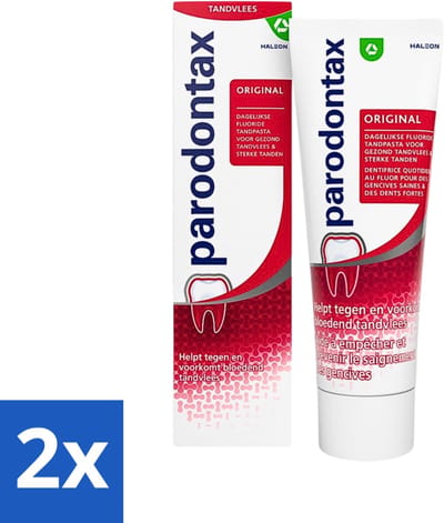 Parodontax - Tandpasta - Original - Versterkt Tandvlees & Verwijdert Tandplak - 75 ml - Voordeelverpakking - 2 stuks