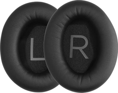 kwmobile 2x oorkussens geschikt voor Bose QuietComfort 45 / QC45 / SC - Earpads voor koptelefoon in zwart