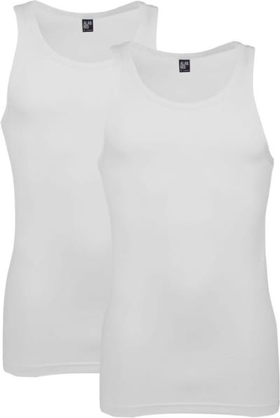 ALAN RED singlets Oakland (2-pack) - O-hals stretch - wit