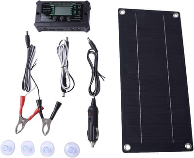 Zonnepaneel Kit - Draagbaar Zonnepaneel - Energie Opwekken - Hoge Efficiëntie - 600W 18V - Zwart