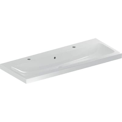 Geberit iCon Light washbasin 120 cm with 2 tap holes and overflow 501.837.00.1