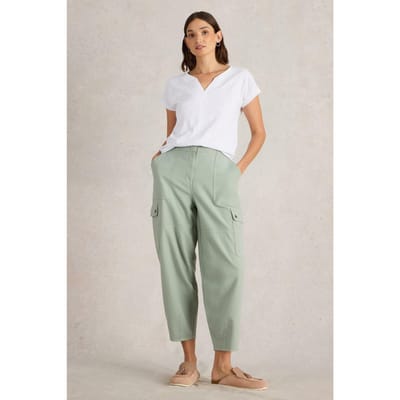 White Stuff Anabel Soft Barrel Cargo Light Green Maat: 10 LONG | Cargobroeken Outlet | Dames | Groen