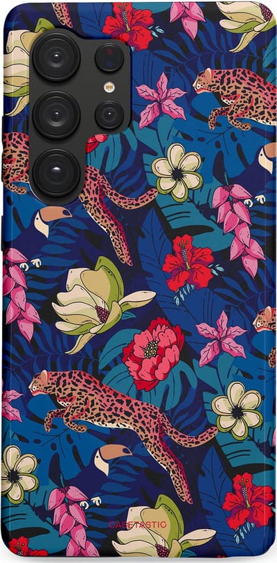 Casetastic Hoesje Geschikt voor Samsung S25 Ultra - Stijlvolle Beschermende Duo-layer Case - Jungle parade