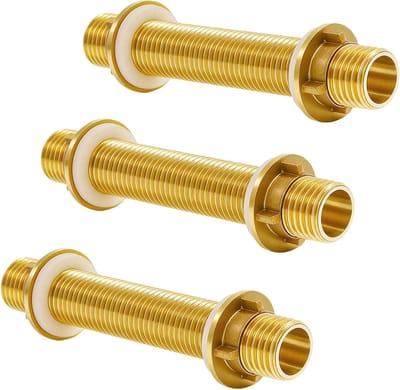 2 Stuks G1/2 Messing Schroefverbinding: 120mm, Mannelijke Draadverbinding voor Slangen, Geschikt voor Wateropslag en Aquaria, Duurzaam en Corrosiebestendig