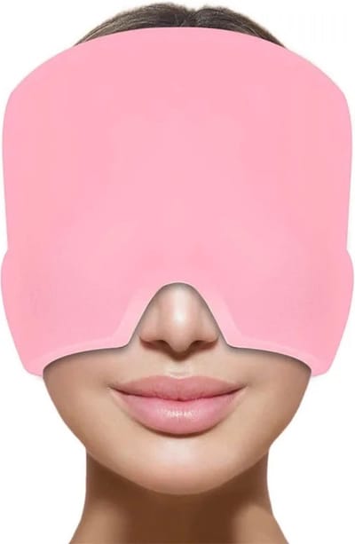 Migraine Muts - Migraine Masker - Hoofdpijn Masker - Coldpack - Roze - Migraine Cap - Hoofdpijn muts