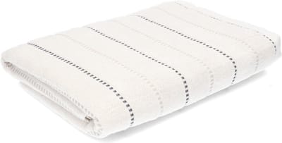 Lasa Home | Badhanddoek Stitch Gebroken Wit 70x140 cm
