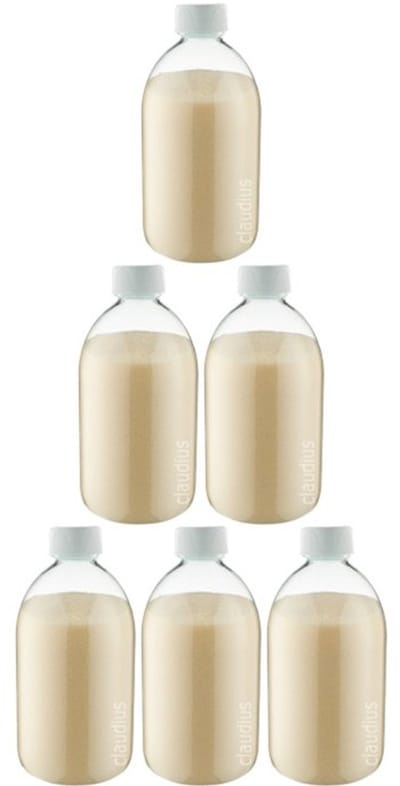 Scrubzout Vanille - 650 gram - Fles met witte dop - set van 6 stuks - Hydraterende Lichaamsscrub