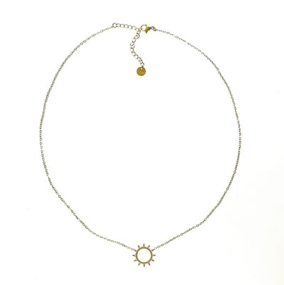 Goudkleurige ketting met zon-hanger