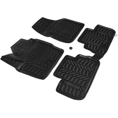 Tapis De Sol En Caoutchouc - J&J AUTOMOTIVE - Freelander 2 - Sur Mesure - Antidérapant - TPE Non Toxique noir
