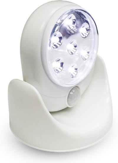 Bewegingsgevoelige 360° Infraroodsensor LED Verlichting voor Binnen en Buiten - Draadloze Lamp - Wit - 1 stuk