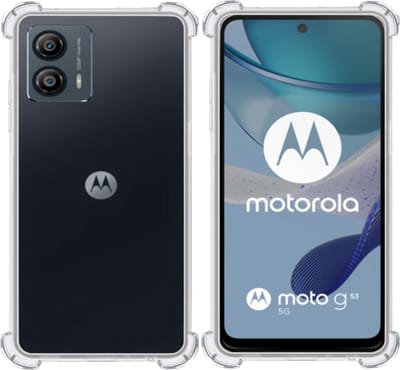 Hoesje geschikt voor Motorola Moto G53 – Extreme Shock Case – Cover Transparant