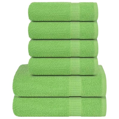 vidaXL - 6-delige - Handdoekenset - FROGN - 360 - g/m² - appelgroen
