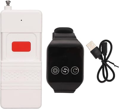 Zorgverlener Pager - Noodknop Senioren - Directe Hulp Oproepen - 1000m Bereik - IPX7 Waterdicht - Wit