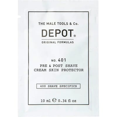 Depot, 400 Scheer Specifieke Items Nee. 401, Kalmerende, Pre & Post Shave Crème, 10 ml
