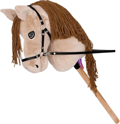 Realistisch Stokpaard met Houten Stok en Stylebare Manen voor Kinderen
