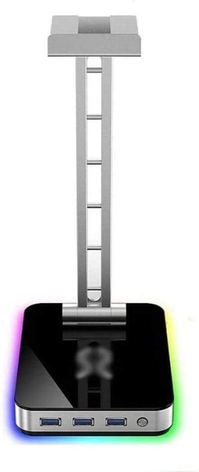 Koptelefoonhouder - Headsetstandaard - Bureau Organisatie - RGB Verlichting - N.v.t. - Wit