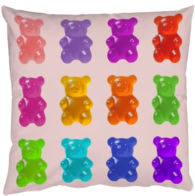 Sierkussens - Kussentjes Woonkamer - 50x50 cm - Beer - Kleurrijk - Snoep