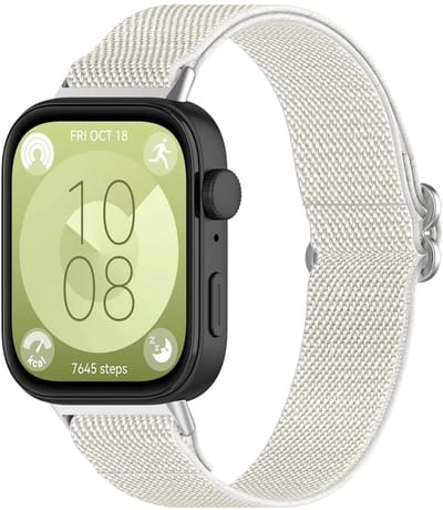 By Qubix - Elastische nylon band - Sterrenlicht - geschikt voor Huawei Watch Fit 5 / 4 / 3