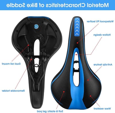 Comfortabel en ergonomisch fietszadel voor heren met zacht gel traagschuim, ideaal voor racefietsen, mountainbikes en stadsfietsen