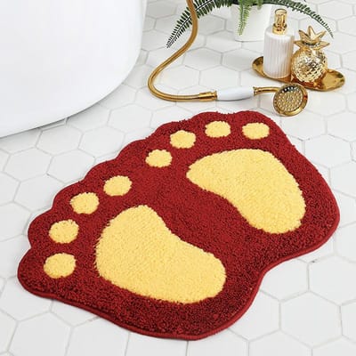 Tapis de Sol Antidérapant pour Salle de Bain Style Nordique Tapis de Sol Tapis de Toilette Évacuant l'Humidité Tapis de Pied pour la Maison Tapis d'Entrée Durable Durable 48X67cm