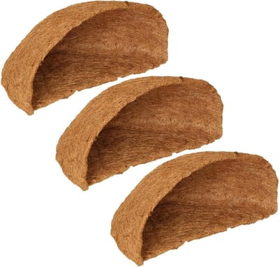 Kokosvezel Inleg - Plantenmand Vulling - Planten Verzorgen - Natuurlijk Materiaal - 3 stuks - Bruin