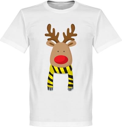 Reindeer Supporter T-Shirt - Zwart/Geel - XL