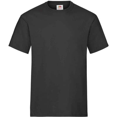 Fruit of the Loom Unisex Adult Zwaar Katoenen T-Shirt (Zwart)