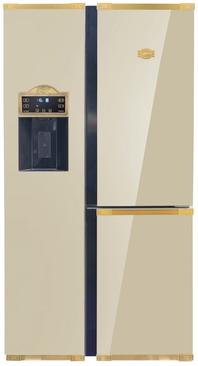 Retro- koelkast- Side-by-side KAISER KS 90300 ElfAD Bio-ivoorkleurige, No Frost 538 L 183 cm